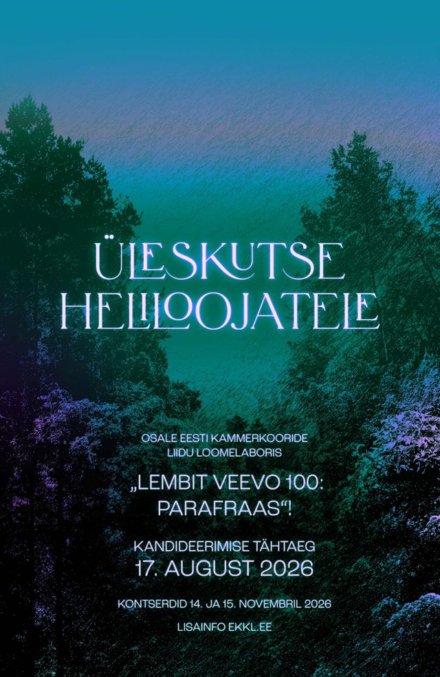 "Lembit Veevo 100: Parafraas"! Üleskutse heliloojatele